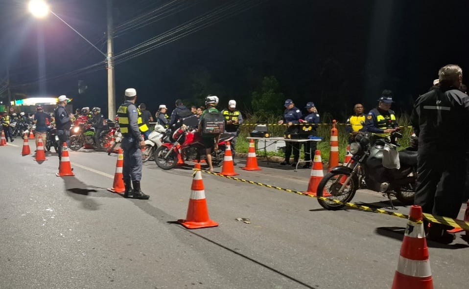 Operação Lei Seca termina com 2 prisões por embriaguez e 47 motocicletas apreendidas