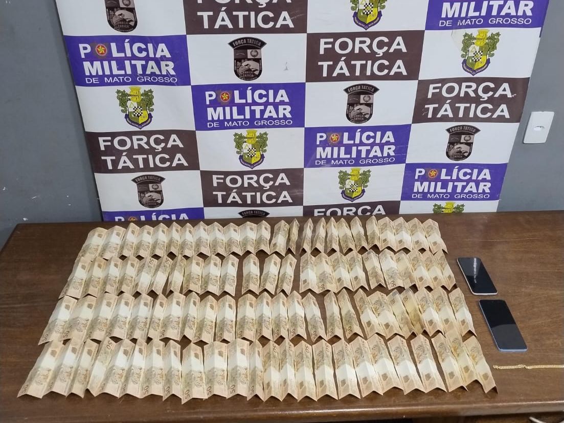 Rondonópolis: Força Tática prende suspeito por estelionato e apreende R$ 5 mil em dinheiro
