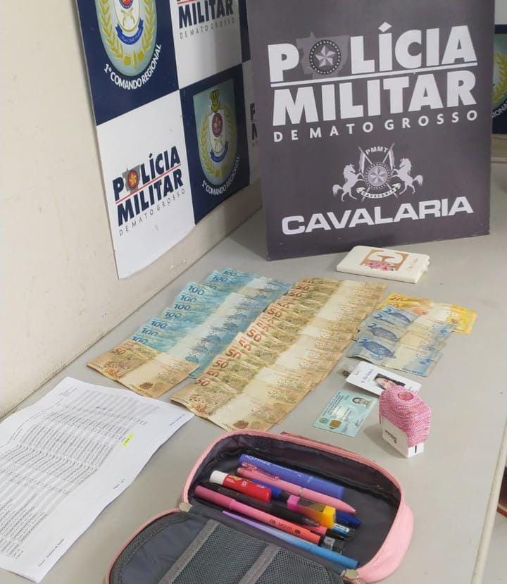 Cavalaria da PM prende homem e recupera R$ 1,9 mil furtados de veículo em Cuiabá