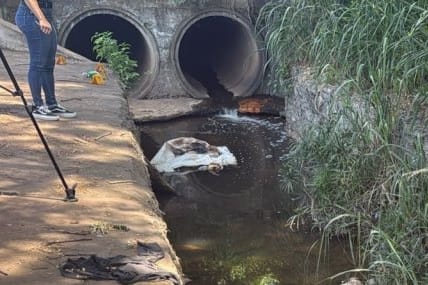 Homem é encontrado morto dentro de saco plástico em esgoto de Cuiabá