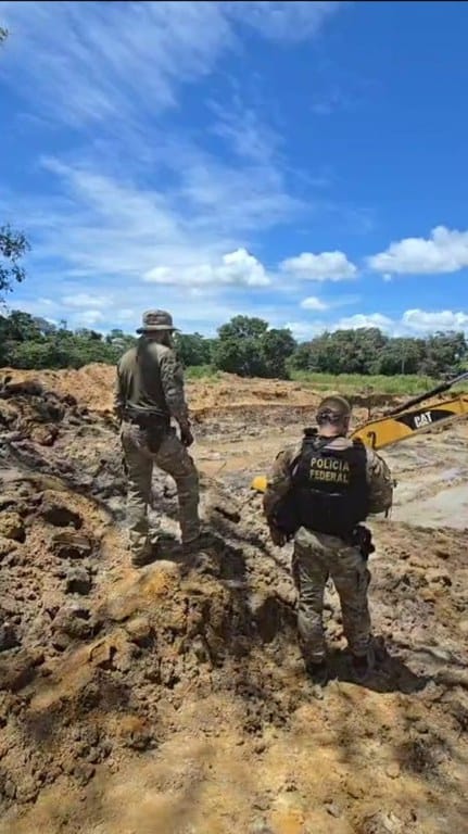 Polícia Federal combate garimpo ilegal em MT e prende três pessoas em flagrante