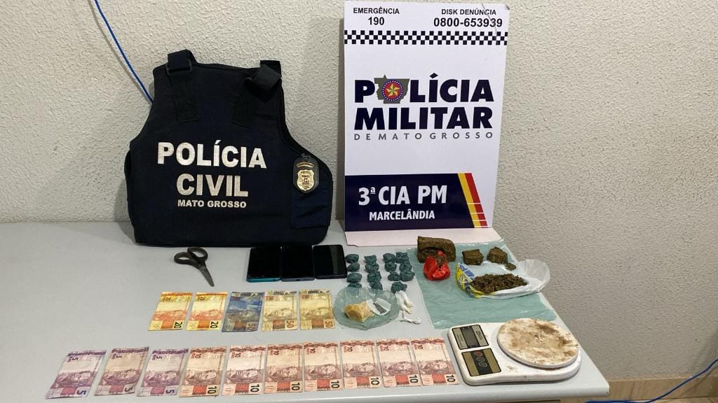 Policiais fecham boca de fumo comandada por mulher em Marcelândia