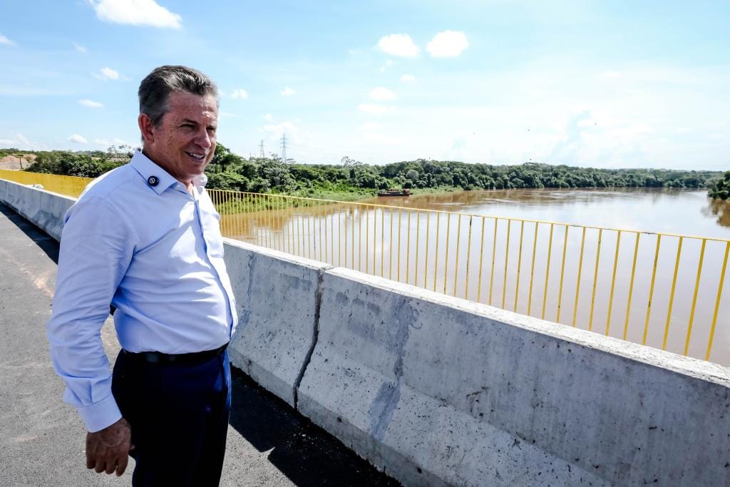 Governador vistoria obra e quer inaugurar mais uma ponte entre Cuiabá e VG ainda neste ano