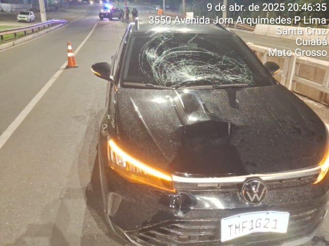 Jovem de 22 anos morre atropelado por carro na Estrada do Moinho, em Cuiabá