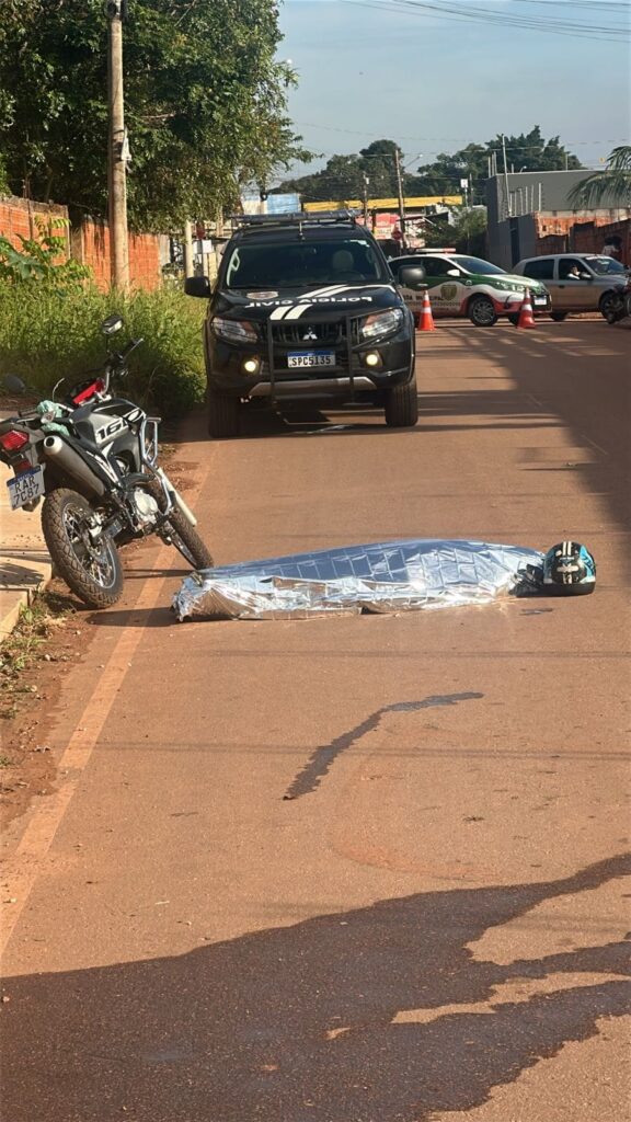 Homem de 47 anos morre após passar mal e cair de motocicleta em Várzea Grande