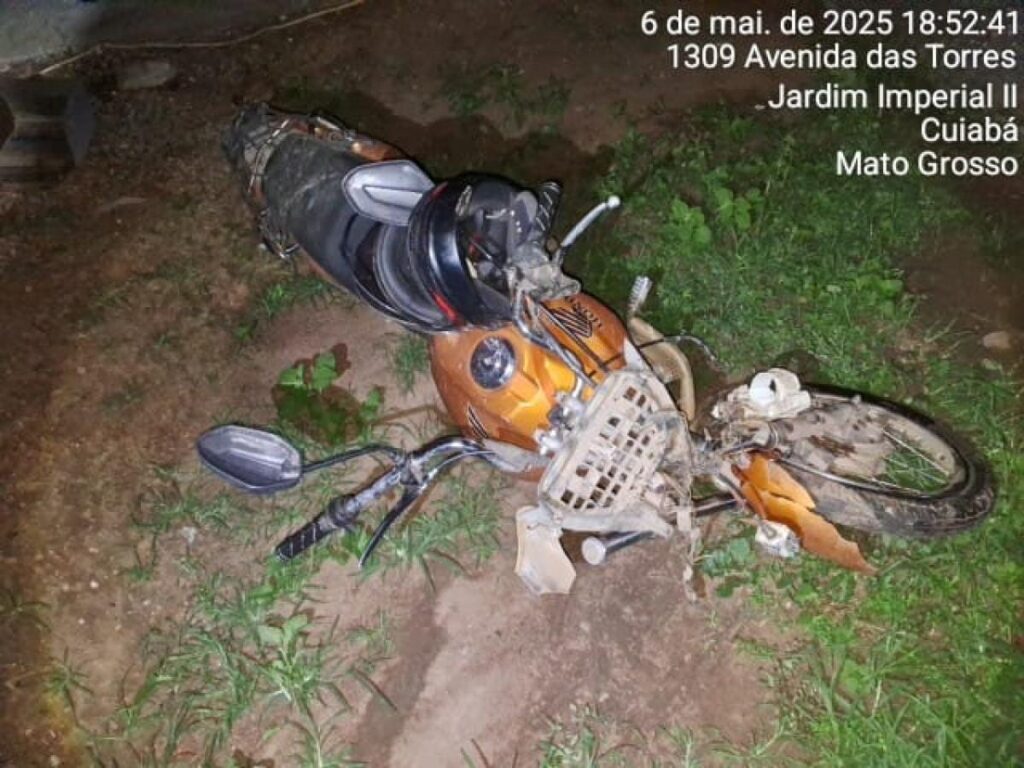 Motociclista de 58 anos morre em acidente com caminhão em avenida de Cuiabá