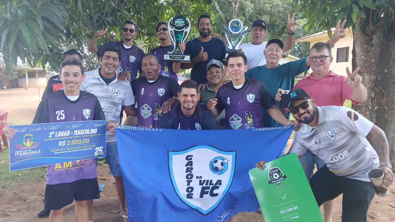 Itanhangá: Equipe dos Garotos da vila faz festa para comemorar vice campeão do campeonato festivo do aniversario de Itanhangá