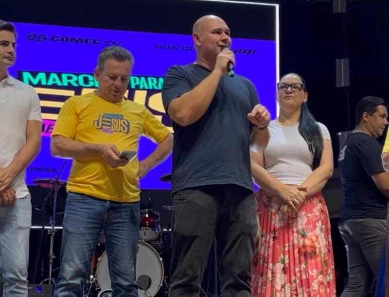 Marcha para Jesus em Cuiabá reúne Mauro Mendes, Abílio e outras lideranças políticas