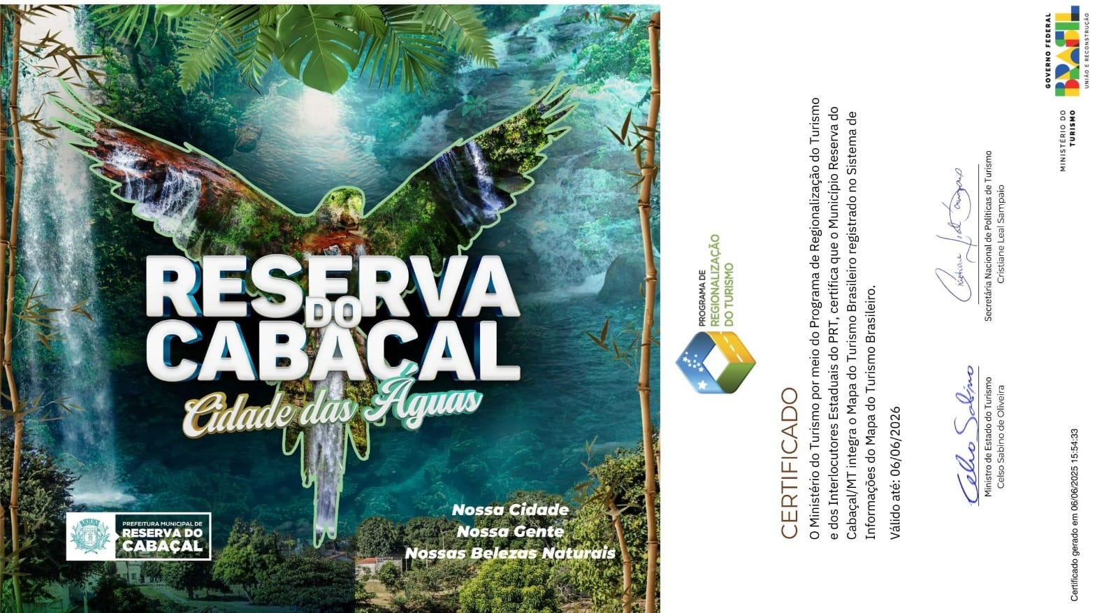 Reserva do Cabaçal é incluída no Mapa do Turismo Brasileiro e projeta novo ciclo de desenvolvimento