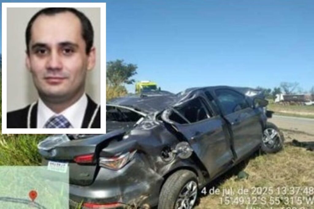 Foto revela destruição de carro de juiz após grave acidente; diretora de Fórum pede orações