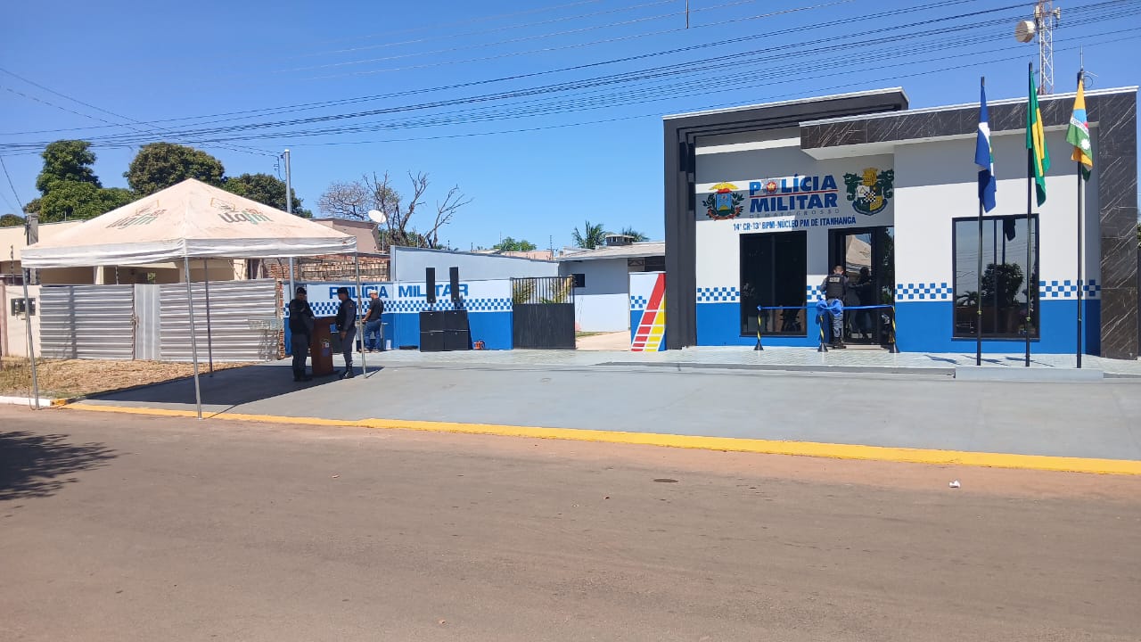 Itanhangá-MT: Secretario de segurança publica de MT, participou da solenidade de troca do comando do Núcleo da Policia Militar de Itanhangá-MT