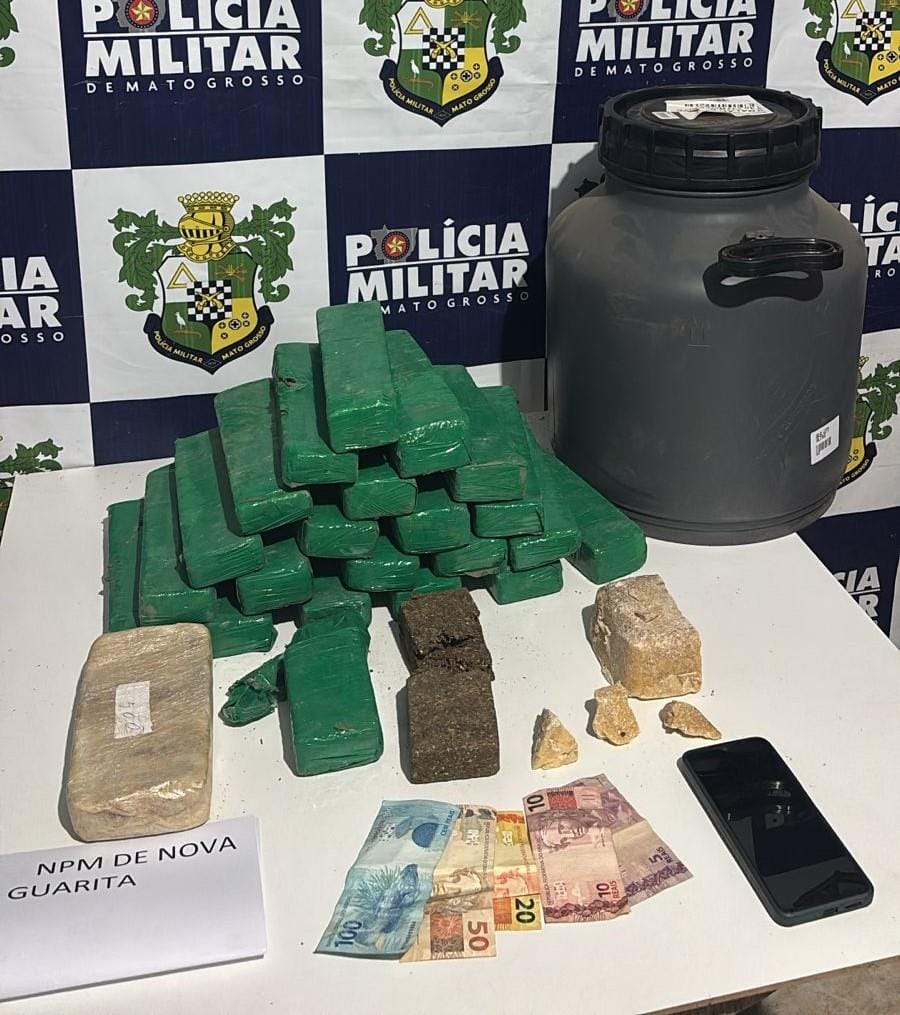 PM apreende 22 tabletes de entorpecentes e prende suspeito em flagrante