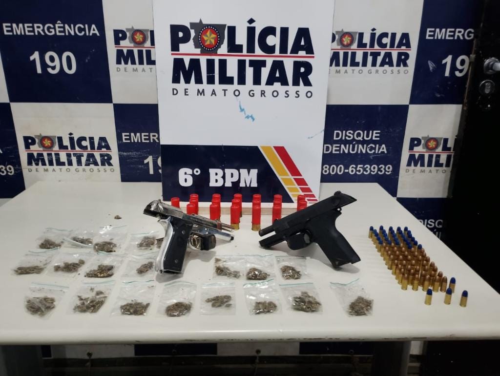 Sete membros de facção são presos com drogas, armas, munições e veículo roubado