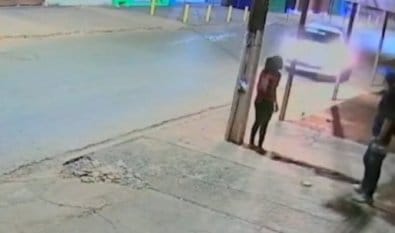 Câmera flagra mulher sendo atropelada por carro desgovernado em Várzea Grande