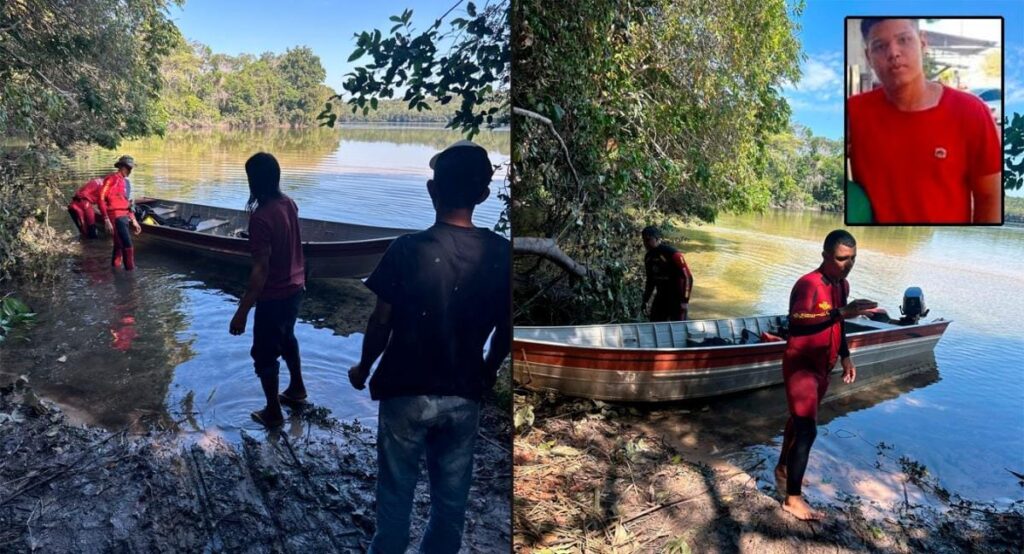 Corpo de adolescente que se afogou em rio é resgatado nesta segunda-feira por mergulhador