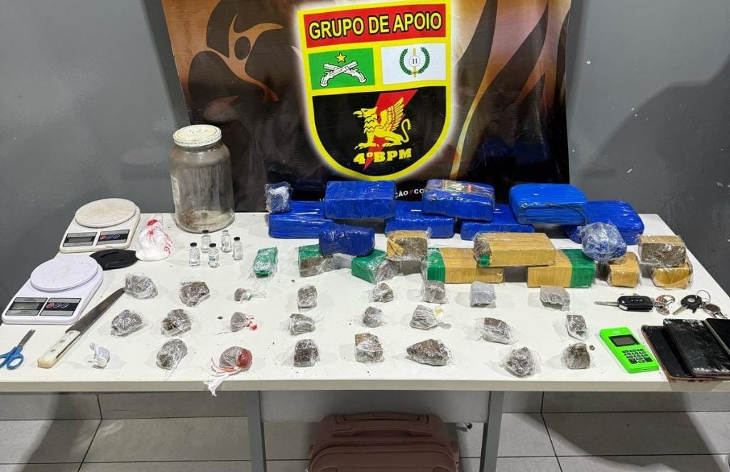 Polícia Militar prende casal com tabletes e diversas porções de maconha em VG