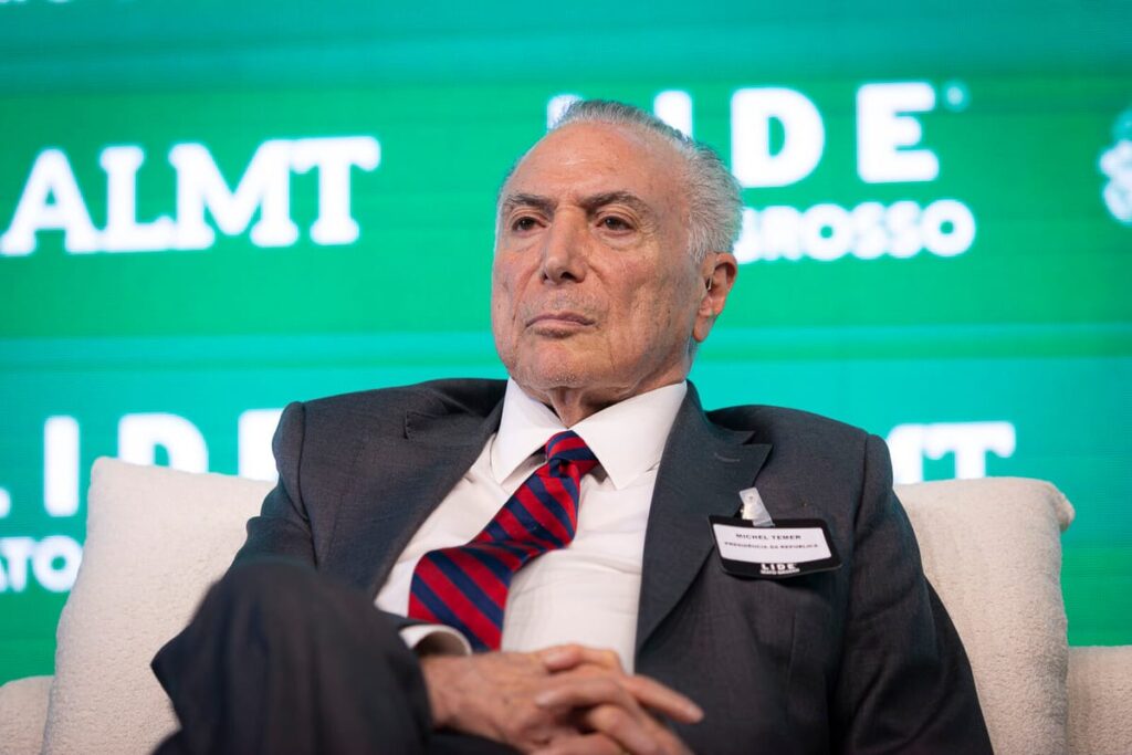 Temer não descarta aliança entre MDB e PL em MT para disputa de 2026