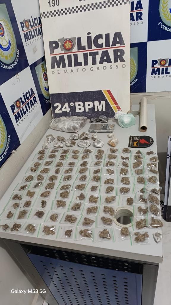 Traficante é preso com 110 porções de maconha em quitinete na capital
