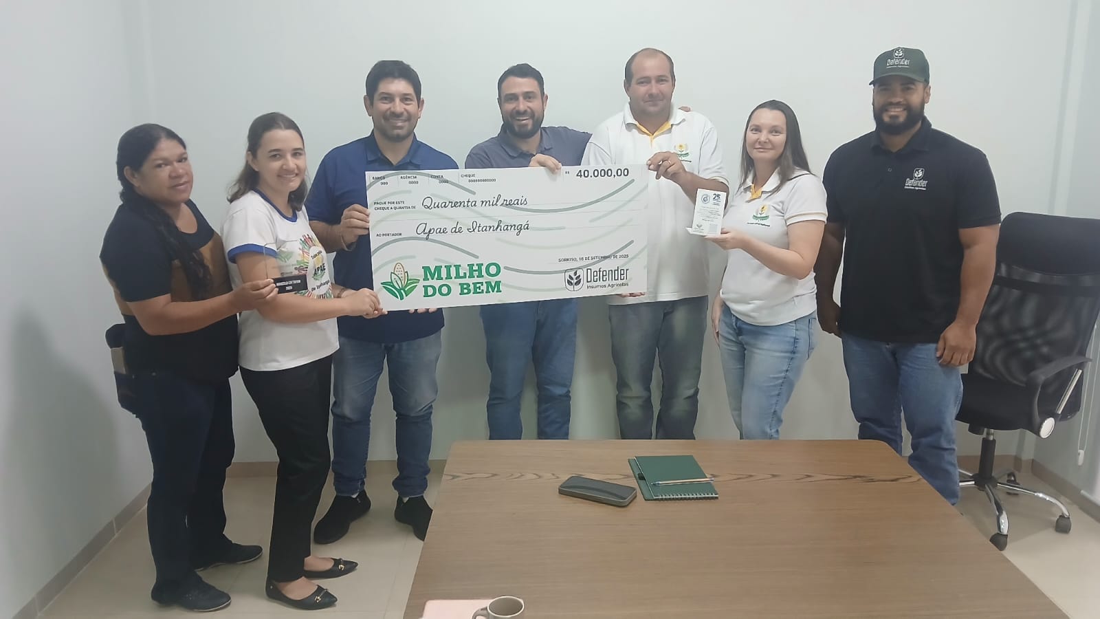 Itanhangá-MT: Projeto “Milho do Bem” doa R$ 40 mil à APAE Florescer de Itanhangá-MT