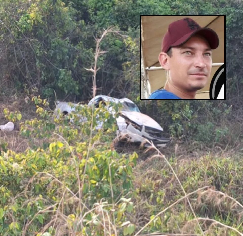 Caminhonete capota em ribanceira e motorista morre na MT-170, em Juína