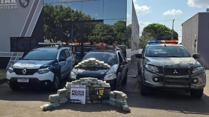 PM e Gefron apreendem 112 tabletes de cocaína e causam prejuízo de R$ 2,2 milhões às facções