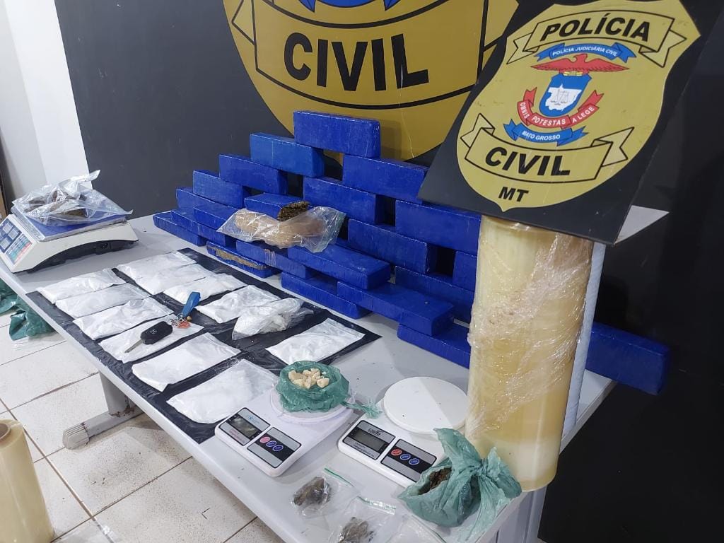 Polícia Civil apreende cerca de 40 quilos de drogas e carro de R$ 100 mil usado no tráfico