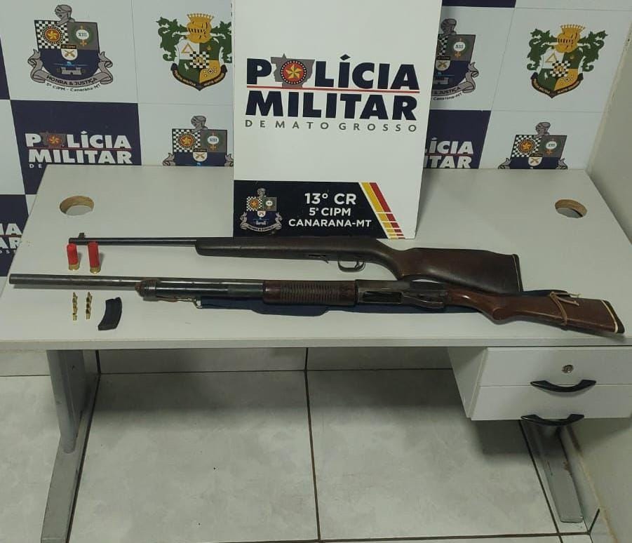Polícia Militar prende homem por atirar em cachorro e apreende armas na zona rural