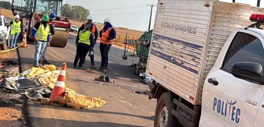 Três trabalhadores morrem atropelados por rolo compressor em obras de duplicação da BR- 163