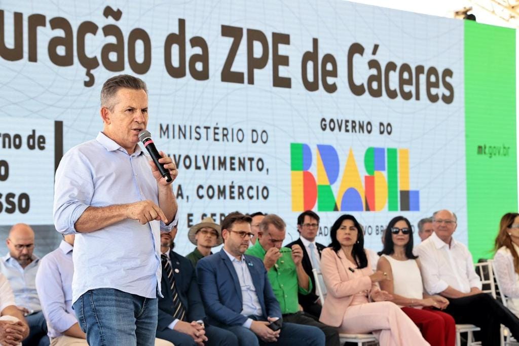 “A ZPE é um marco para a industrialização de Mato Grosso”, afirma governador ao entregar obra