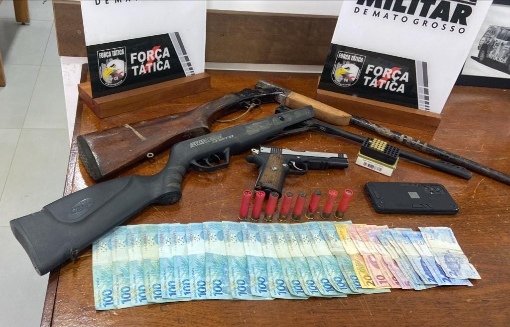 Filho acina a PM após pai atirar em casa e ameaçar a esposa de morte em Mato Grosso