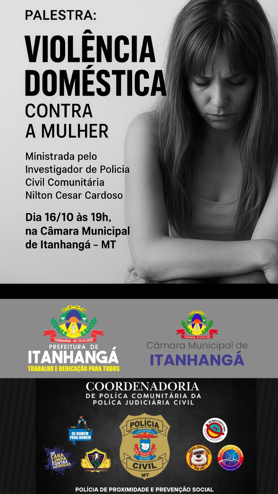 Itanhangá-MT: Itanhangá promove palestra sobre violência doméstica nesta quinta-feira