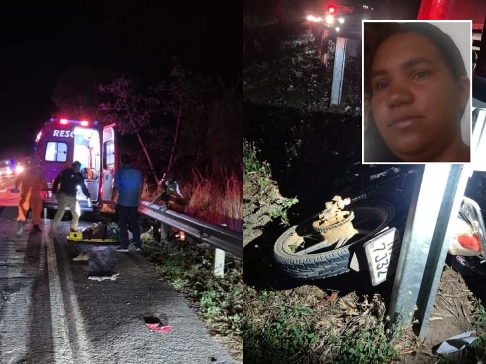 Mulher morre atropelada por caminhão após moto bater contra capivara em rodovia