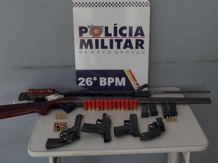 Polícia Militar prende homem com seis armas de fogo na zona rural