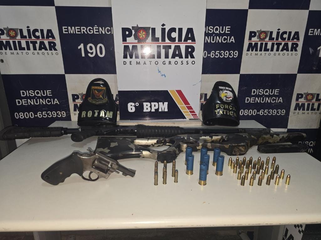 Sete integrantes de facção são presos e seis armas apreendidas pela polícia