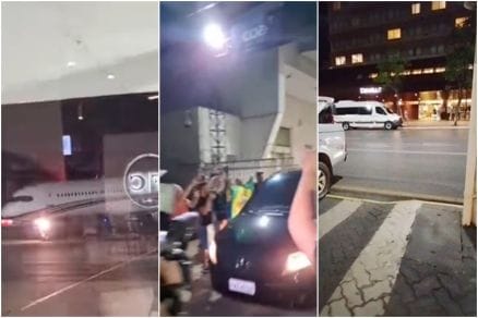 Vídeo mostra chegada da banda Guns N’ Roses sob forte esquema de segurança