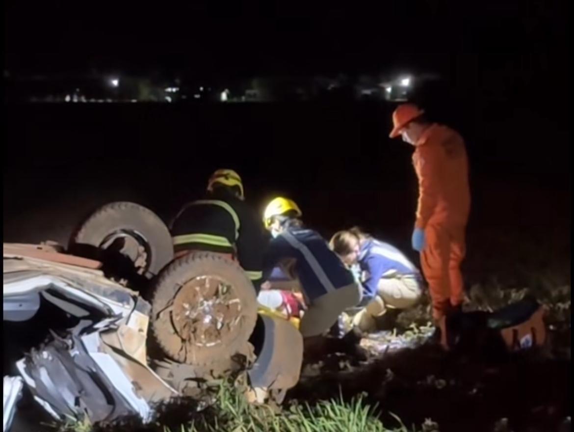 Jovem de 18 anos fica ferido em grave acidente na MT-385, entre Sorriso e Lucas do Rio Verde