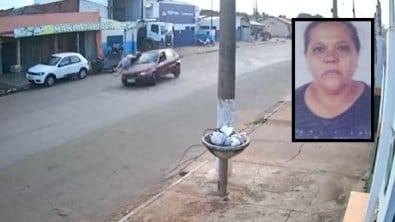 Câmera registra momento em que idosa é atropelada e morta por carro em alta velocidade