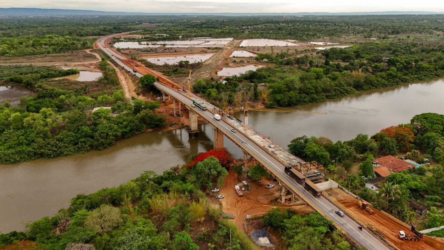 Duplicação de ponte entre Cuiabá e Várzea Grande na Imigrantes tem ritmo acelerado