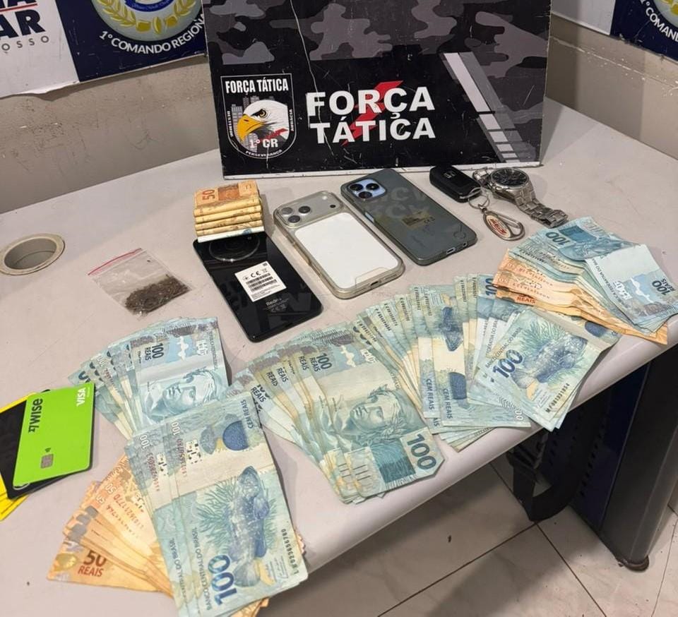 Estelionatário responsável por sacar dinheiro de golpes virtuais é preso com R$ 11 mil em Cuiabá