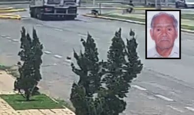 Vídeo flagra idoso de 90 anos sendo atropelado e morto por caminhão em Mato Grosso