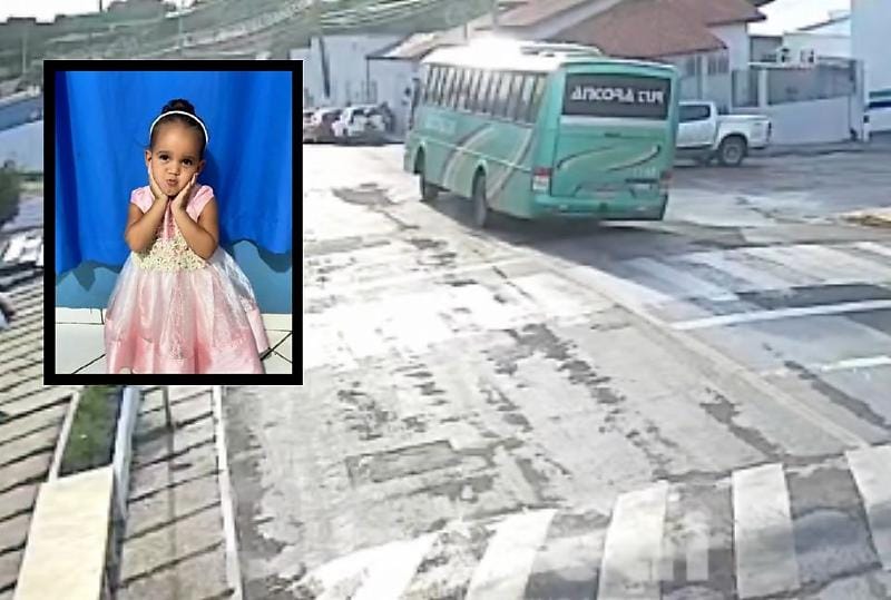 Menina de três anos morre atropelada por ônibus ao tentar atravessar rua em Mato Grosso
