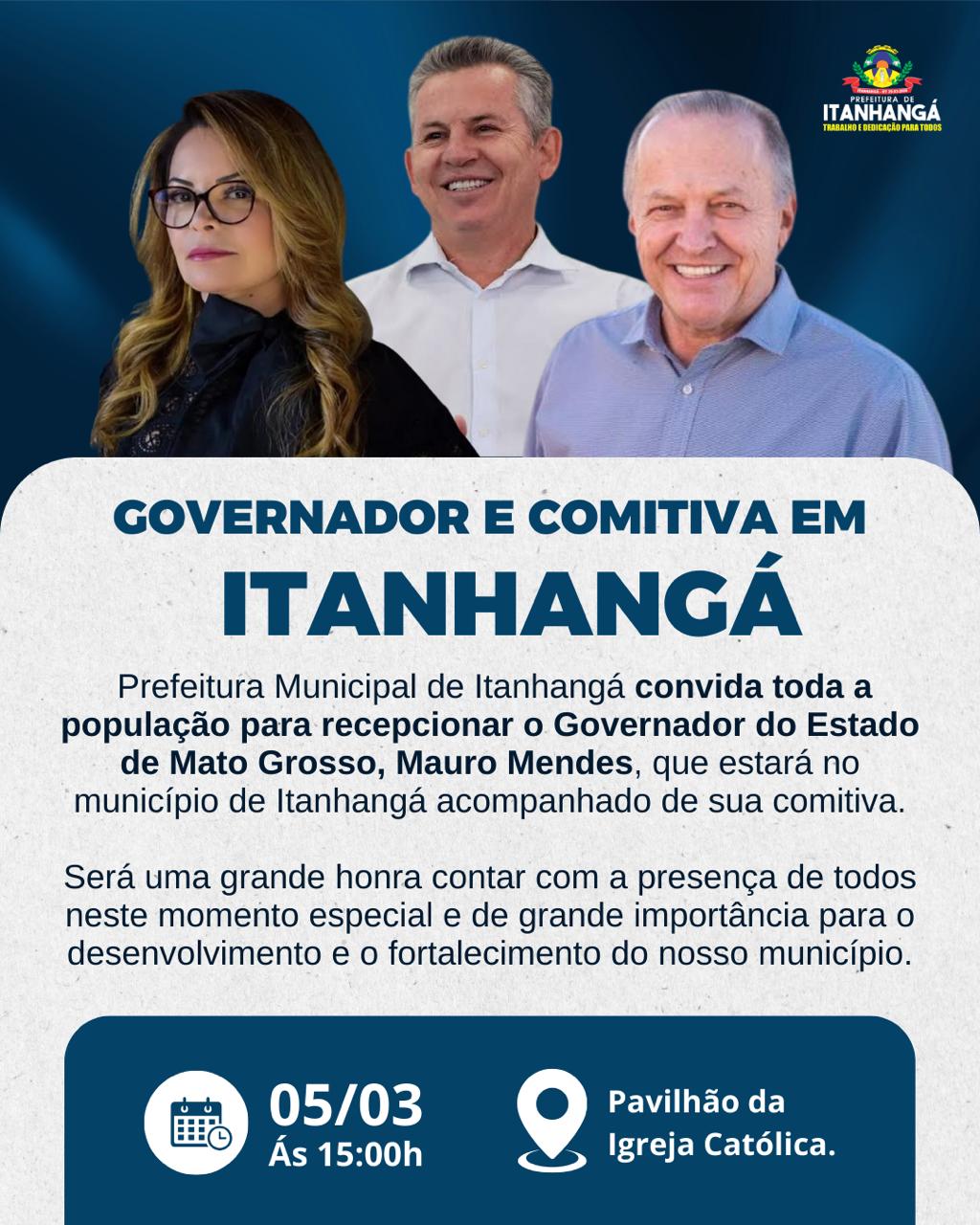Itanhangá-MT: Governador Mauro Mendes cumpre agenda em Itanhangá nesta quinta-feira (5) e anuncia pacote de obras