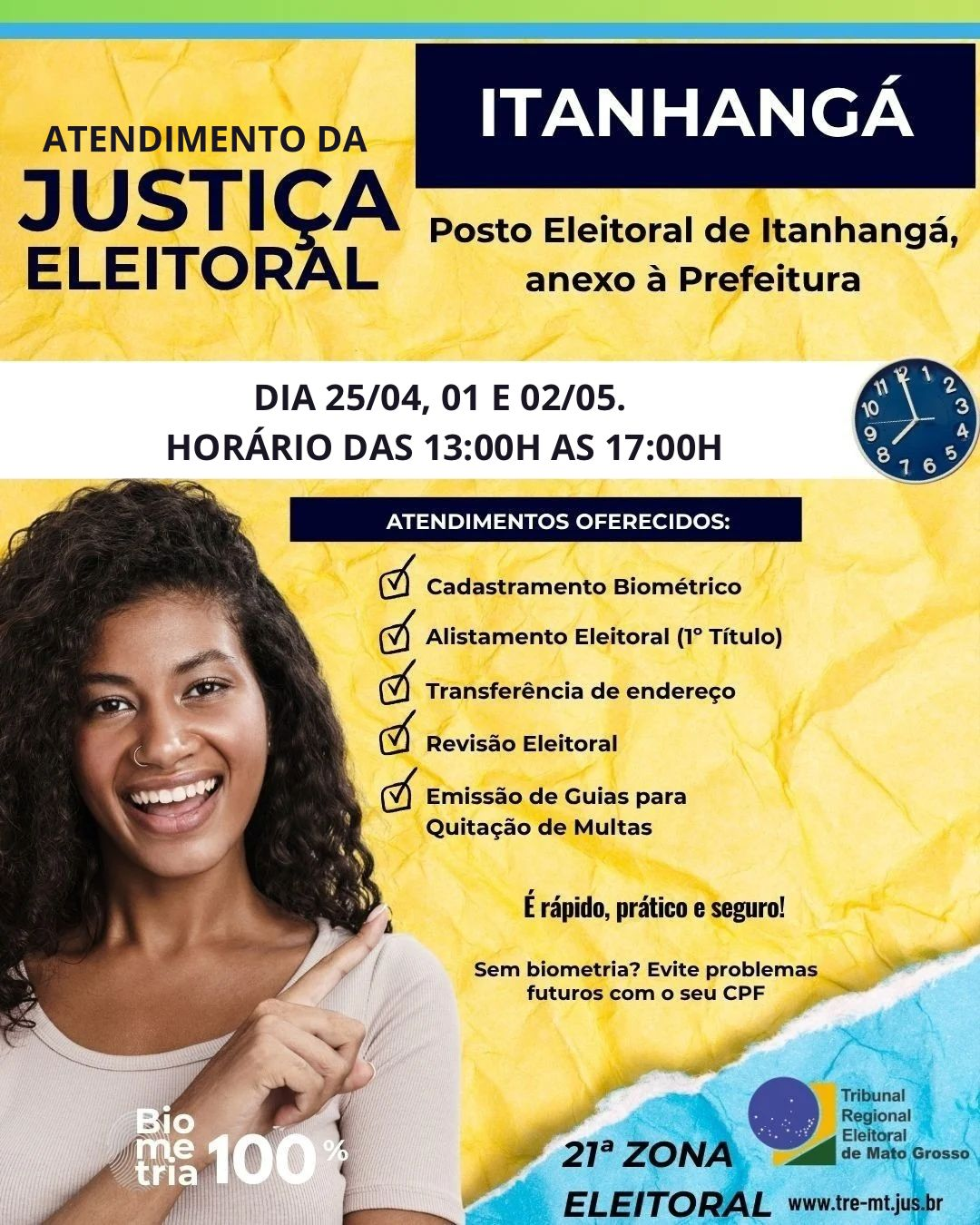 Itanhangá-MT: Prefeitura anuncia atendimento da Justiça Eleitoral em datas específicas