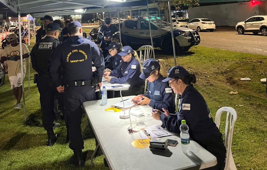 Sinop: operação Lei Seca prende 34 motoristas por embriaguez e remove 62 veículos