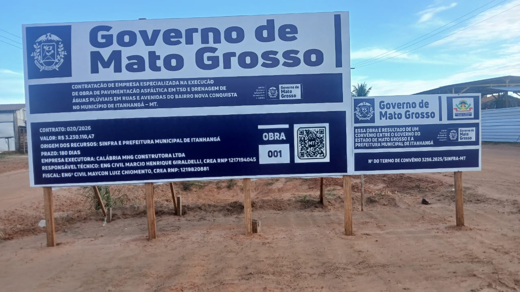 Itanhangá-MT: Bairro Nova Conquista, em Itanhangá, inicia nova fase com obras de pavimentação e drenagem