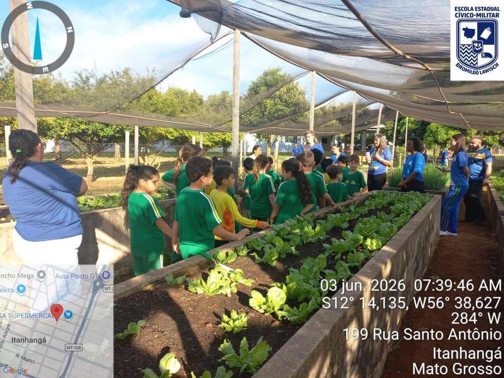Itanhangá-MT: Alunos da Escola Municipal Paulo Freire visitam projeto de horta escolar em Itanhangá