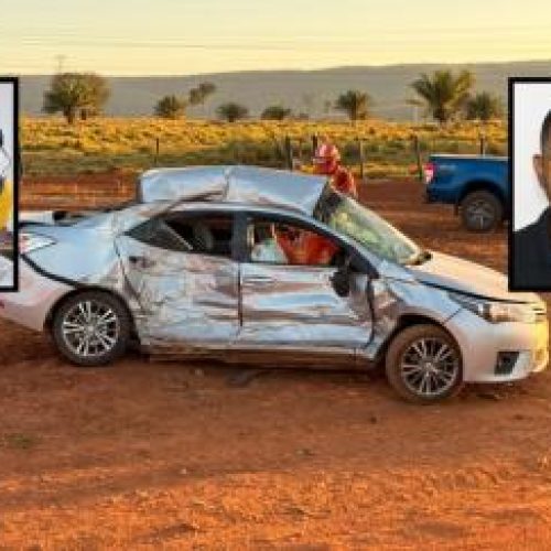 EM PONTES E LACERDA-MT: Dois trabalhadores de frigorífico morrem em grave acidente entre carro e carreta