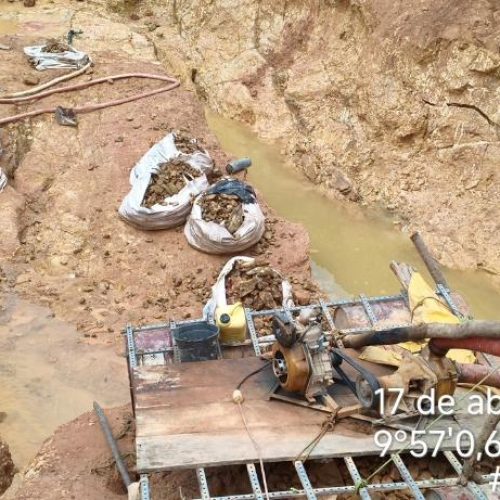 Polícia Militar prende homem e fecha garimpo ilegal em Novo Mundo