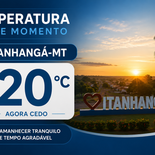 A região Médio-Norte de Mato Grosso inicia este domingo com queda de temperatura
