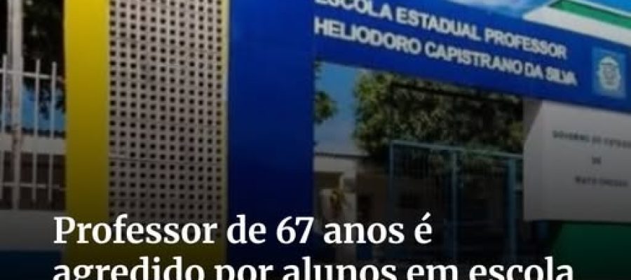 Professor de 67 anos é agredido por alunos em escola cívico-militar de Cuiabá